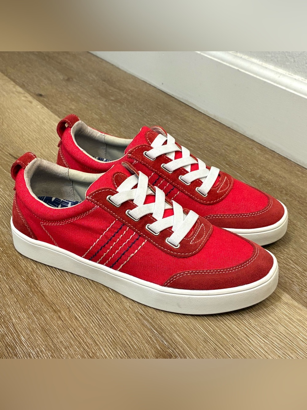 Revitalign Orthotic Dara Red Canvas Slip-on Sneakers Women’s US 9.5 EU 39.5 26cm